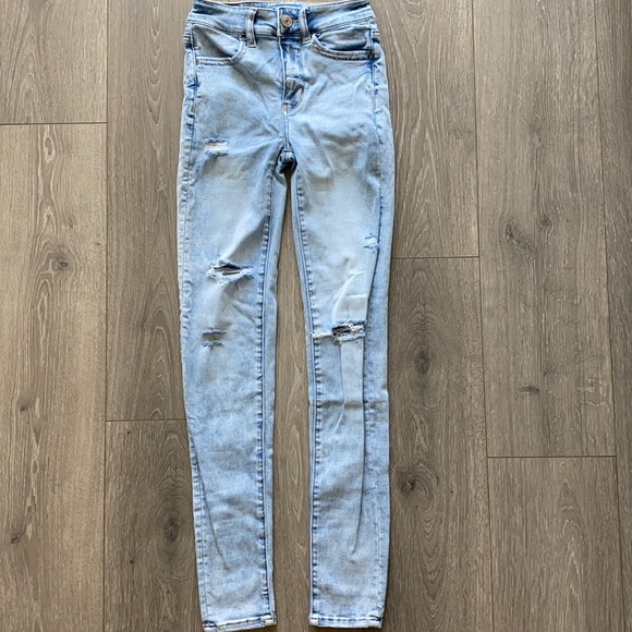 American Eagle Outfitters Denim - American Eagle Ne(x)t Level Stretch High Rise Light Wash Blue Denim Jeggings